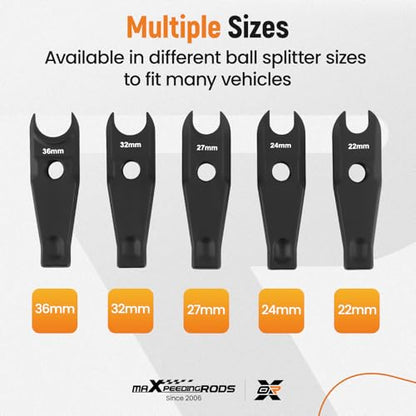 maXpeedingrods Ball Joint Separator Kit, Control Arms Steering Knuckles Tie Rod Ends Removal Tool 22mm 24mm 27mm 32mm 36mm for BMW Mercedes Benz Land Rover Porsche, Heavy Duty Steel - size: 8 Pcs