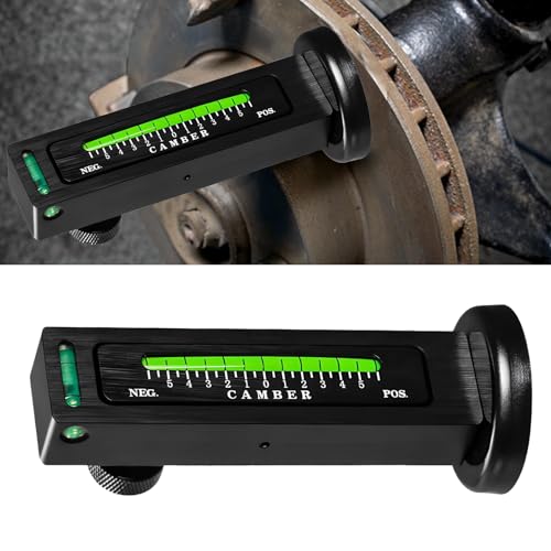 Adjustable Magnetic Gauge Tool, Camber Castor Strut Wheel Alignment Tools, Universal Camber Gauge, Vehicle Tire Repair Accessories for Most Cars Trucks RVs, Car Accessories (Black) - color: Black