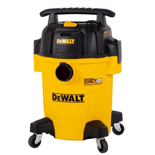 DEWALT 6 Gallon STEALTHSONIC Shop Vacuum Wet and Dry DXV06PL-QT, Ultra Quiet 4 Peak HP Wet Dry Vac for Jobsite & Workshop - size: 6 gallon