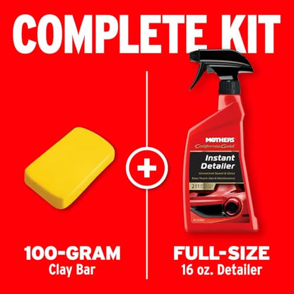 Mothers California Gold Clay Kit, 1 100-gram Clay Bar (07241) | Removes Contaminants, Restores Brilliance & Smoothness of Paint, Chrome, Glass & Plastics - style: 1 bar