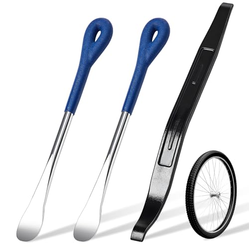 3 Pcs Tire Iron Kit Include 2 Pcs 10" Motorcycle Tire Spoons and a 15" Arc Levers Changing Repair Removal Tools for Dirt Bike Motorcycle ATV