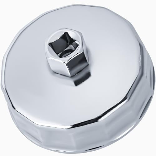 Oil Filter Wrench Compatible with Dodge, Mercedes E320, and Jeep 3.0L Diesel Engines, 83-84mm 14Flutes Cap Removal Tool Socket Alloy Steel