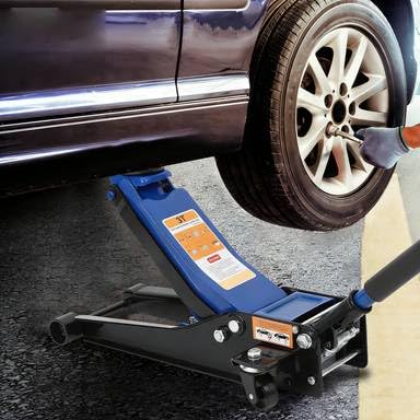 3 Ton Low Profile Floor Jack, Steel Racing Floor Jack,Heavy Duty Hydraulic Car Jack with Dual Piston Pump,3"-19.5" Lift Range Professional Steel Racing Jack