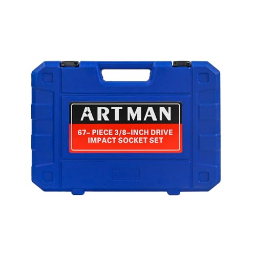 Air Tool and Accessories Kit, 67 Pieces, Universal Short Sets, Extension Rods, Pneumatic Universal Connectors, Ratchet Wrenches, Quick Couplings-Black,Blue - color: Black + Blue + Steel
