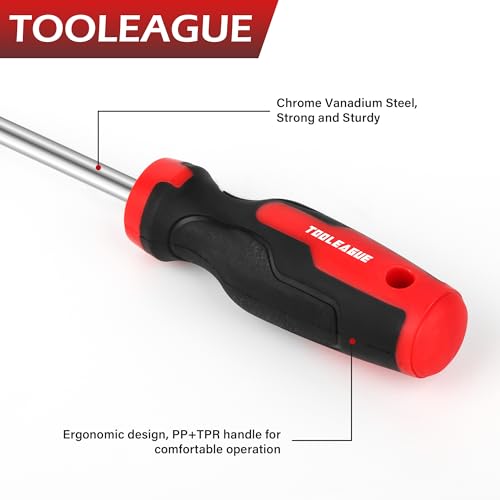 TOOLEAGUE 6Pcs Heavy Duty Trim Removal Tool Set | Upholstery Trim Panel Removal Tool ,Fastener Remover Kit for Car Vehicle - size: 3Pcs Short,3Pcs Long