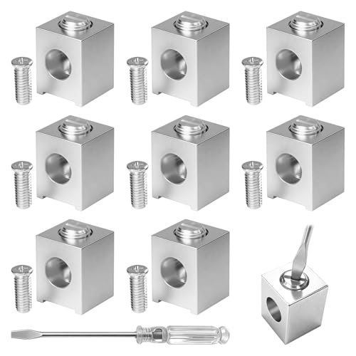 8 Pack #4-2/0 Neutral Lug Kit, Aluminum Circuit Breaker Ground Lugs | Aluminum neutral lugs with mounting screw and wrench, secure wire connection for electrical panels and grounding installation