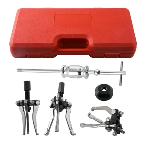 maXpeedingrods 3 Jaw Gear Bearing Slide Hammer Puller Set, 5PCS Universal Internal & External Gear Pulley Puller Set for Pulling Out Gear Bearings - style: 3 Jaws