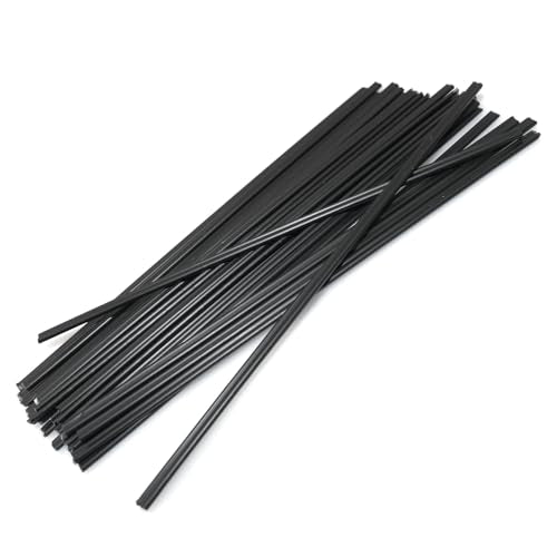 30PCS 8 Inch Black PP Plastic Welding Rod Car Bumper Soldered Bar for Display Rack Model Crafts Decorations DIY Production
