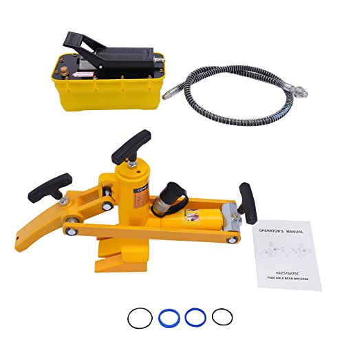 10000PSI Hydraulic Tire Bead Breaker & 70Mpa Hydraulic Foot Pump Kit, Heavy-Duty Steel Tire Change Repair Bead Breaker Tool with Air Hose for Farm, Tractors, Buses, Lawn Mowers, ATV