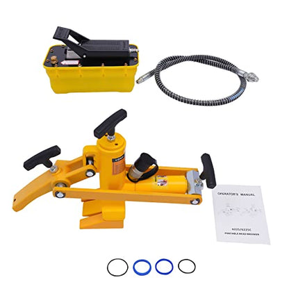 10000PSI Manual Tire Bead Breaker Tool Kit w/Hydraulic Metal Foot Pump and Air Hose Air Hydraulic Bead Breaker Portable Bead Breaking Tool
