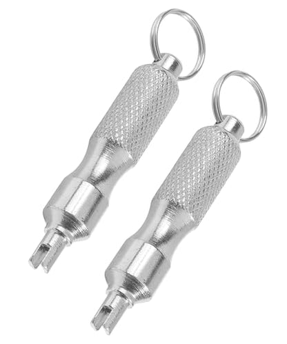 2PCS Valve Stem Removal Tool,Car Accessories Valve Core Removal Tool,Motorcycle Keychain,Automotive Tire Repair Tools,Suitable for Standard Valves Cores of Cars,Motorcycles,Trucks,Bicycles