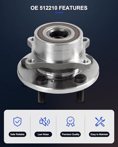 ECCPP 2-Piece 512210 Wheel Hub Bearing for Toyota Echo 2000-2005 | 4 lugs Pre-Greased Sealed - size: 512210*2