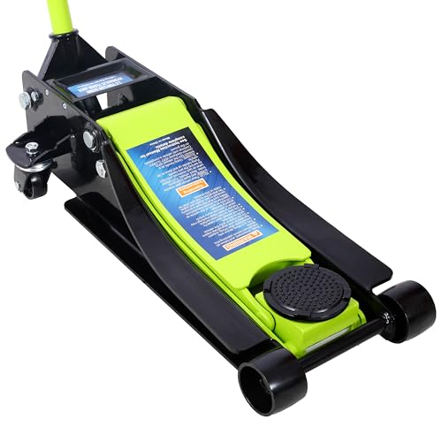 Low Profile Car Jack 4 Ton Portable Floor Hydraulic Jacks 8000 lbs | Heavy-duty steel floor jack with 4-ton capacity, low profile design, lifting range 2.5-20 inches, overload protection va - color: A4