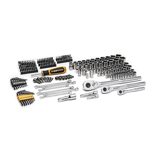 GEARWRENCH 202 Piece SAE/Metric Mechanics Tool Set 1/4", 3/8", & 1/2" Drives | GW72MLCBMTS - style: 202 Piece