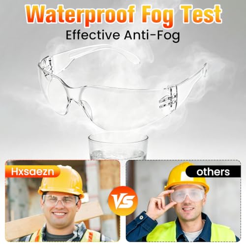 30 Pack Anti-Fog Safety Glasses for Men & Women, ANSI Z87.1 Certified Clear Protective Eyewear with Scratch & Impact Resistant Lenses, Lightweight for Construction, Lab, Manufacturing