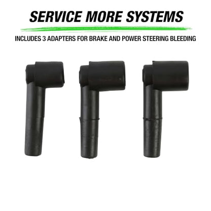 OEMTOOLS 27311 Power Steering and Brake Bleeder Kit, Removes Air from Fluid Lines After Repairs, Vacuum Adapter Kit for Reservoir Bleeding, Compatible with Most Pumps and Systems - style: Power Steering Bleeder Kit