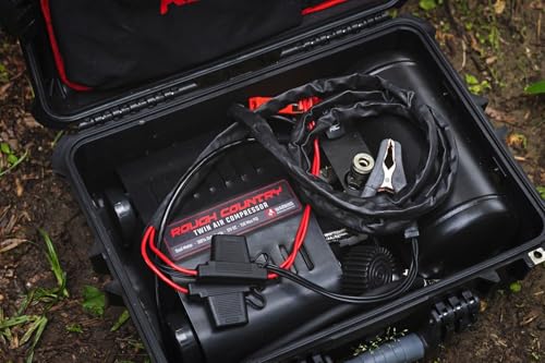 Rough Country Portable Twin Air Compressor | 12V | 150PSI | 6.16 CFM - RS208A
