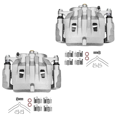 Detroit Axle - Front Wheel Bearing Hubs Brake Calipers for Lexus RX350 | Lexus RX450h Toyota Highlander, Steering Knuckles & Wheel Hub Bearings Disc Brake Calipers w/Brackets Replacement - size: 4BU50496/Kit