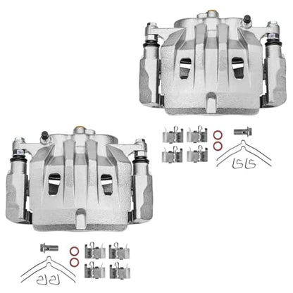 Detroit Axle - Front Wheel Bearing Hubs Brake Calipers for Lexus RX350 | Lexus RX450h Toyota Highlander, Steering Knuckles & Wheel Hub Bearings Disc Brake Calipers w/Brackets Replacement - size: 4BU50496/Kit