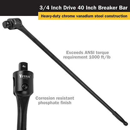 Titan 44140 3/4-Inch Drive 40-Inch Breaker Bar - size: Black Oxide 3/4" Dr x 40"