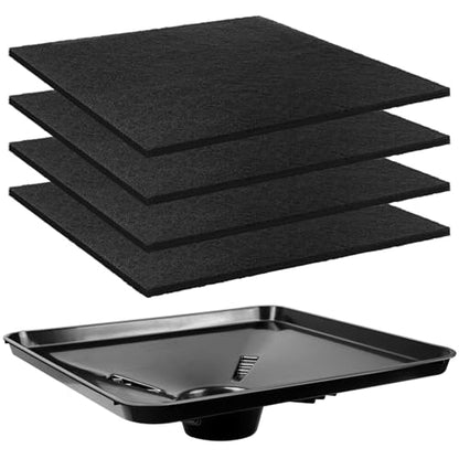 17892 Transmission Drain Pan for Lisle and 4 Pcs 22'' Oil Drain Splash Pad | 87031 87032 Large Transmission Fluid Pan Oil Drain Pan Suitable for Lisle Under Car and Most Transmission Drain Funnel