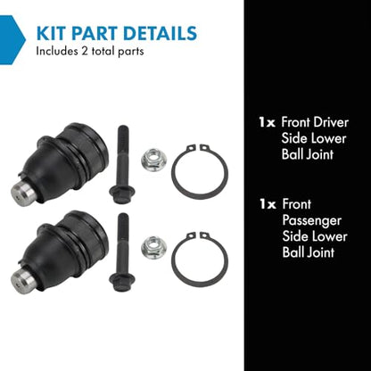 TRQ Front Lower Driver and Passenger Side Ball Joint Set Compatible with 2004-13 Mazda 3 2006-08 12-15 5 - style: PSA48838