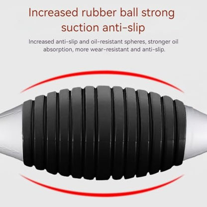 Manual Gasoline Siphon Pump Fuel Transfer Hose with Metal Clip, Multifunctional Liquid Suction Pump for Petrol, Oil, Water, Aquarium & Fuel Transfer - color: Classic 1m
