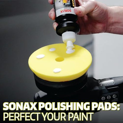 SONAX Cut and Polish Foam Pad Kit | Quality Foam Pads for Cutting & Polishing | Enhances Paint Correction & Finish | Compatible with Dual Action & Rotary Polishers | SON-493-PKIT-FBA