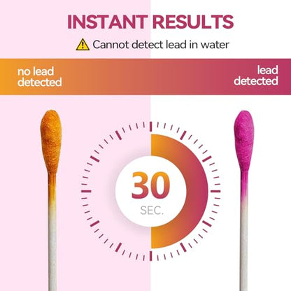 AssuTest Lead Test Kit: 60 High-Sensitivity Lead Test Swabs for Dishes Paint Ceramics Toys Jewelry Metal Wood & All Surfaces Results in 30 Seconds Reliable Lead Testing Solution - size: 60Pcs