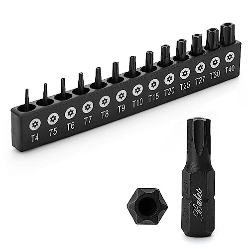 Bates Tamper Proof Torx Bit Set - 13 Piece T4-T40 Torx Security Bit Set - size: 13 pcs, T4-T40, style: Torx Bit Set