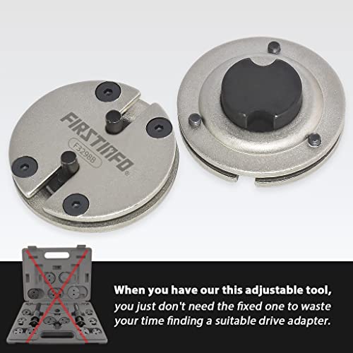 FIRSTINFO 2&3-Pin Adjustable Brake Caliper Piston Rewind Tool, 20-35mm | Market-wrench operation • Adjustable adapter • Pad replacement aid • Taiwan Patent Design - size: 2 & 3 Pin
