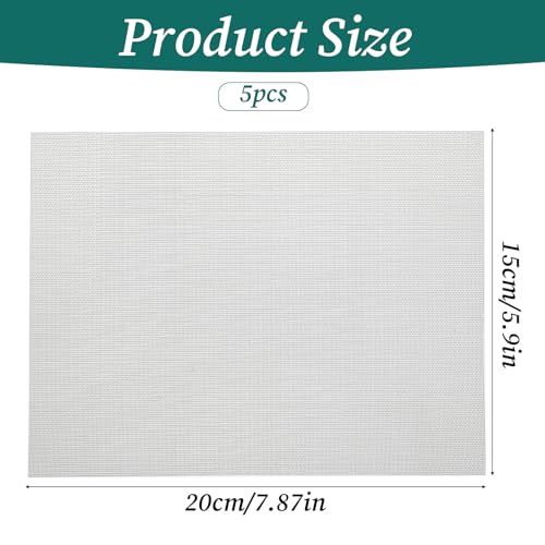 5 Pcs Welding Mesh Plastic Reinforcing Stainless Steel Wire Mesh Screen for Thermoplastic Repairs Weld Kit Silver Plastic Wire Mesh for Welding Car Repairing, 5.9 x 7.9inch