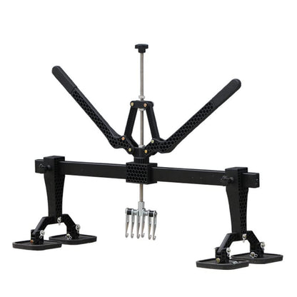 870mm Four-Legged Car Dent Pull Lever Bar Kit 6 Claw Hook Puller Rings Aluminum Auto Body (Black) - color: Black