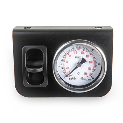 Air Gauge Control Kit in-Cab Single Panel Paddle Valve Switch with Quick Connect Fitting for Air Bag Suspension System 0-180psi - color: Single dial