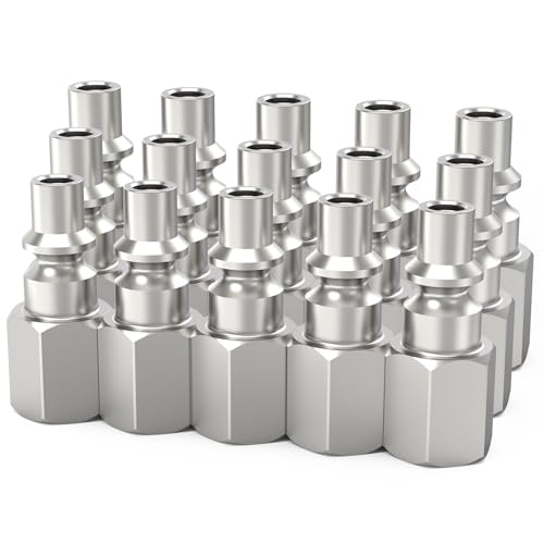 ChillWaves A-Style(ARO) Air Plug, 1/4" NPT Female Pneumatic Plugs, Air Compressor Accessories Fittings(15-PACK) - size: 1/4" FNPT, style: PACK OF 15