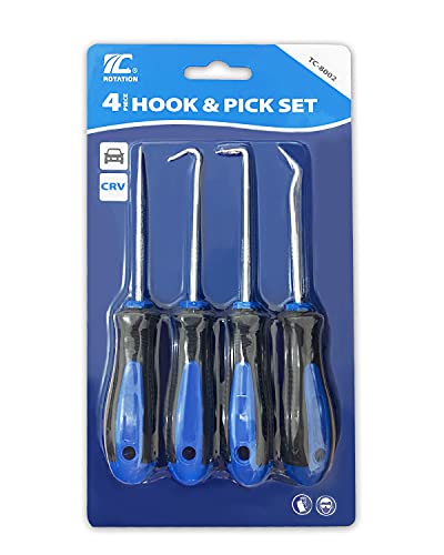 ROTATION Precision Hook and Pick Set for Automotive | 4-Piece Hand Tools - color: Blue