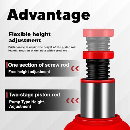 Hydraulic Bottle Jack with Color Box, 20 Ton (40,000 lb) Capacity 9.2-17.9 inch Lifting Range, Muti-Directional Welded Bottle Car Jack for Car, Truck, RV, Pickup Truck, Auto Repair - size: 20 Ton