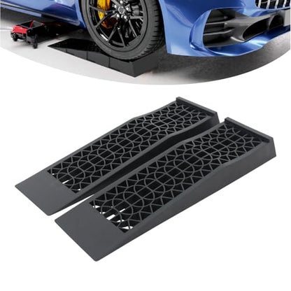 Low Profile Car Service Ramp with Anti-Slip Blocks, Portable Car Race Ramp, for Vehicle Oil Changes, Maintenance 2 Pack B - color: B
