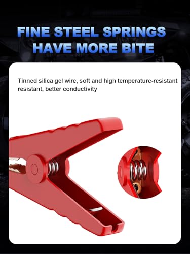 Jumper Cables for Car Battery Cable Wire Heat Resistant Smart Jump Clamp | Rvs & Charge Heavy Duty Vehicles Tools