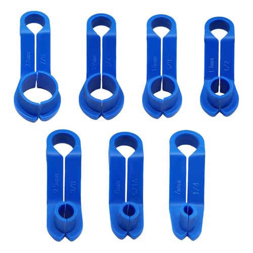 7PCS AC Fuel Line Disconnect Tool Set, Transmission Line Tool, Fuel Removal Tools Kit Includes 1/4 5/16 3/8 1/2 5/8 3/4 7/8 Inch, Quick Disconnect Remover Compatible with Ford Chevy Mazda