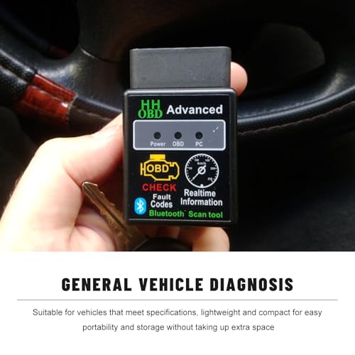 OBDII Car Diagnostic Scanner, Engine Fault Code Reader Bluetooth Scan Tool with Reset & Live Data, Professional OBD2 Wireless Automotive Diagnostic Tester for Phone and PC
