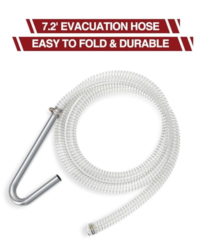 Oil Drain Pan with Pump 15 Gallon Oil Drain Tank, 57L Foldable T-Handle Low Profile Oil Drain Pan with 7.2ft Hose for Under Car, SUV, Truck Oil Changing - color: 15 Gal-Grayish-white