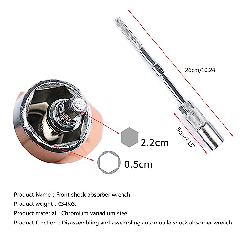 Car Front/Rear Shock Absorbers Socket Wrench Removal Tool Set for Speed Reduction Shock Absorbers Wrench Tools Socket Wrench Auto Maintenance Tool Mechanical Tool Car Repair Equipment
