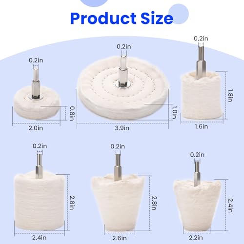 11PCS Aluminum Polishing Kit for Drill, Buffing Wheels & Pads for Metal | 11-piece drill polishing set with buffing wheels and pads for aluminum, metal, chrome, wheels, and detailing touch-ups.