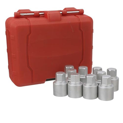 LTI TOOLS Wheel Locking Nut Key Kit 10 pcs, Compatible with Mercedes Benz “C” - Wheel Lock Key Set Lug Nut Removal Kit (LT4181)