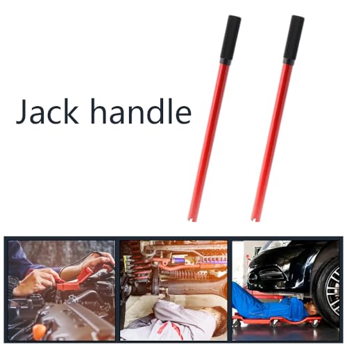 2 Pack 2/3 Ton Hydraulic Bottle Jack Handle, Vertical Jack Replacement with Red Anti-Slip Grip