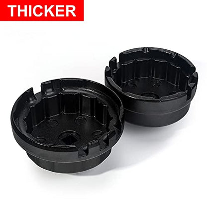 3mirrors 2Pcs Oil Filter Wrench Set, Aluminum Oil Filter Cap Removal Tool Compatible with ALL Toyota Lexus Scion RAV4 Camry Tundra Highlander with 64mm Cartridge Style Oil Filter System