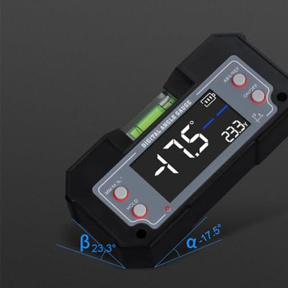3-in-1 Digital Angle Gauge Inclinometer with Magnetic Base Dual-Axis (XY Axis) Bevel Angle Finder Backlight Display High Accuracy IP54 Waterproof for Woodworking Saw Blade Alignment & DIY Projects