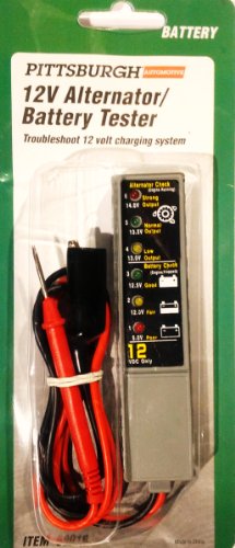 Alternator Battery Tester with Red, Green, Yellow LED Lamps