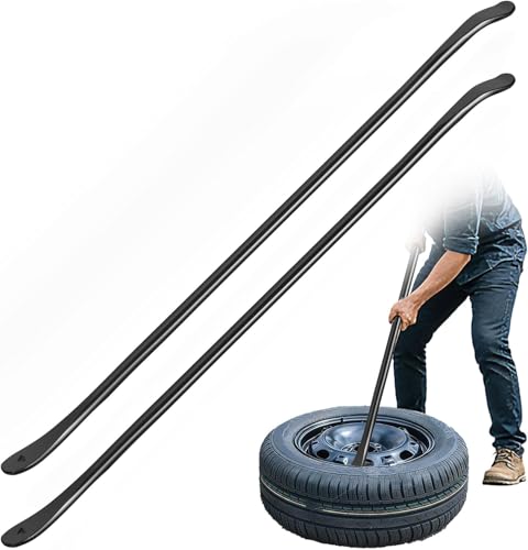 Tire Mounting Tools, Semi Tire Changing Tools. Heavy Duty tire Iron for tire Tools for Changing Tires. 39 Inch x 4/5 Inch, Black